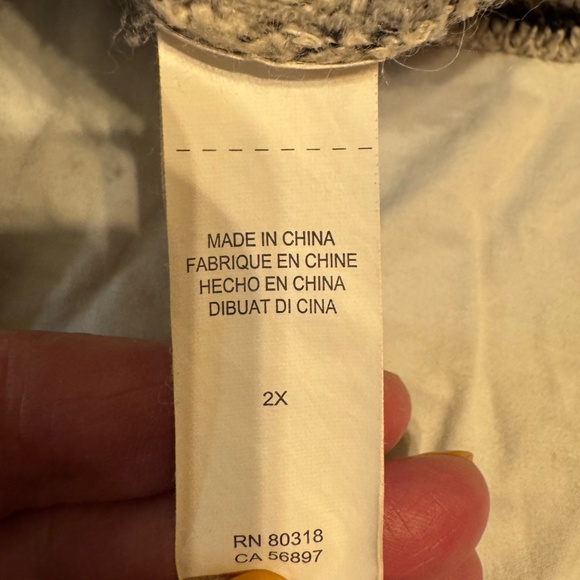 Lucky Brand 2X Open-Front Aztec Cardigan — Waterfall Drape - Picture 7 of 8